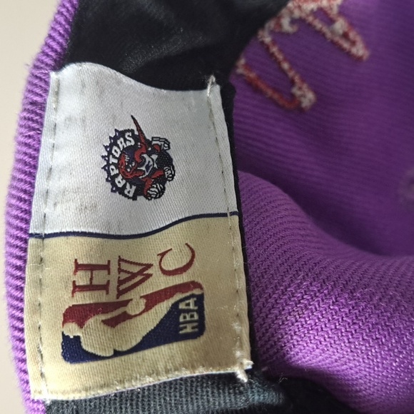 Mitchell & Ness Toronto Raptors Adjustable Hat Embroidered DJ Carton #3 Purple - Picture 9 of 9